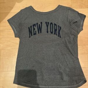 Brandy Melville Gray Tee with New York Print